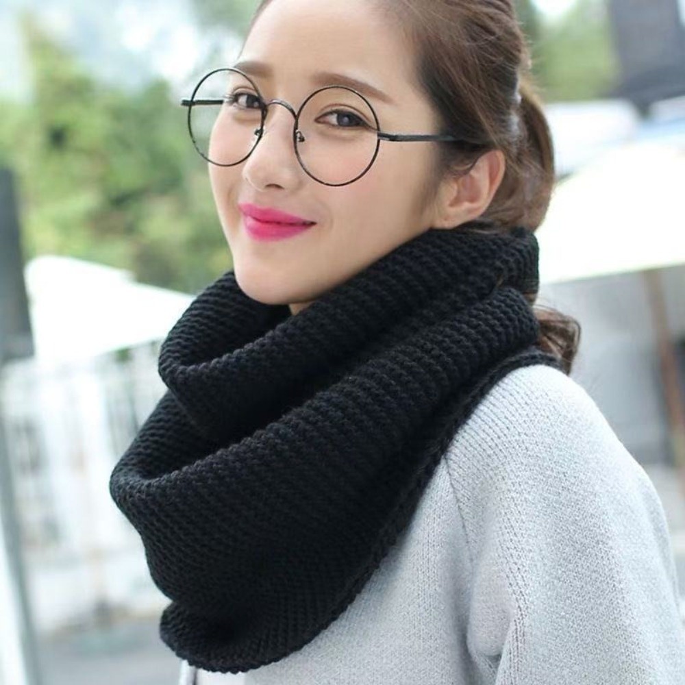 Warm Solid Color Infinity Loop - огляд і ціна Infinity Scarf Knit