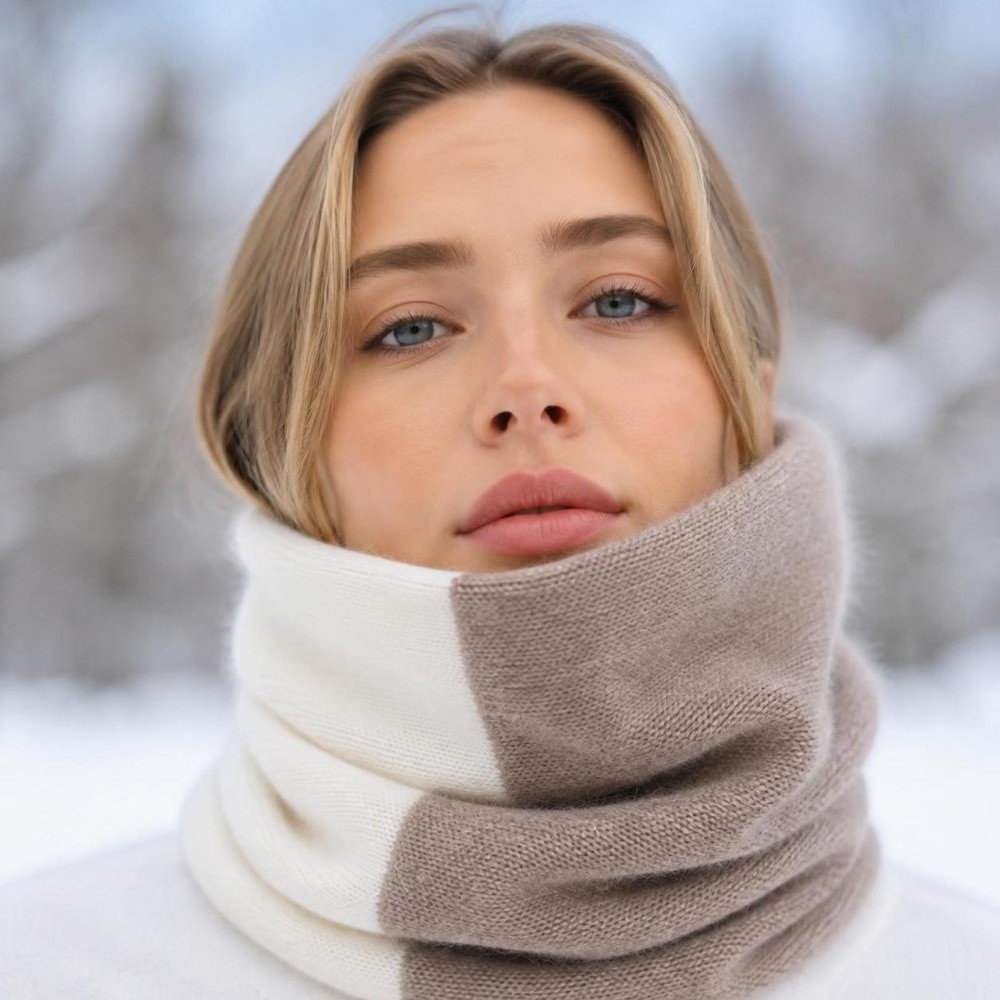 Soft Splicing Color Infinity S - огляд і ціна Infinity Scarf Knit