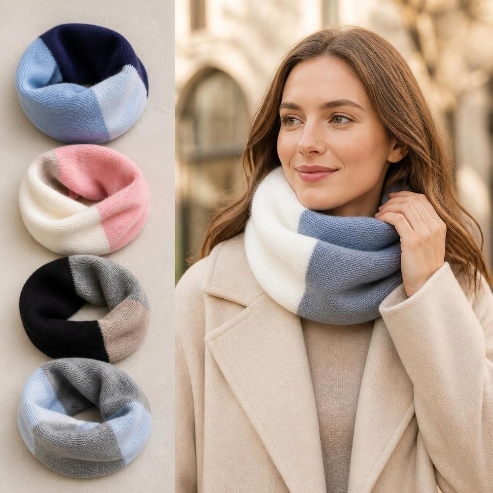 Soft Splicing Color Infinity S - огляд і ціна Infinity Scarf Knit